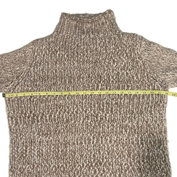 Chelsea & Theodore Womens Eyelash Sweater Size L Beige Multicolor Fuzzy Chunky - Picture 7 of 8